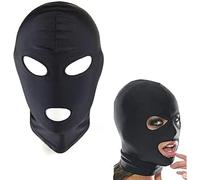 Sinorichh Unisex Adult Black Hood - Featuring breathable ventilation holes, suitable for use as a face mask hood for role-play scenarios.