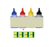 SINOSCOGO 1 Juego de Polvo de tóner de Color de 80g con Suministros de Impresora Enterprise CP5520n CP5525n CP5525dn M750 ForCE272A CE273A(CMYK and Chips 1Set)
