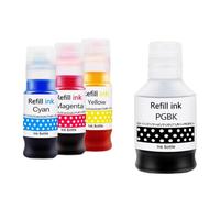 SINOSCOGO Kit de Recarga de Tinta 4X con Suministros de Impresora para GI-10 GI-20 GI-30 GI-40 GI-50 GI-60 GI-70 GI-90 G5010 G6010(BK C M Y-Dye)