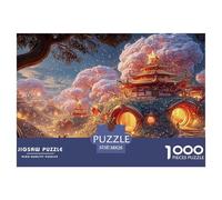 Sinoshow_24085_3D_Cartoon_Fantasy_Hobbit_Village_with_Pink_and__6d5d9f2f-3817-47da-848b-75e7a9698b96_1 1000 Piezas Rompecabezas Difícil, Desafiante, Casi Imposible Rompecabezas, Juguetes Educativos Ú