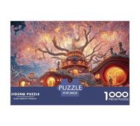 Sinoshow_24085_3D_Cartoon_Fantasy_Hobbit_Village_with_Pink_and__6d5d9f2f-3817-47da-848b-75e7a9698b96_2 1000 Piezas Rompecabezas Difícil, Desafiante, Casi Imposible Rompecabezas