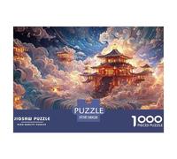 Sinoshow_24085_3D_Japanese_Cloud_Waterfall_Temple_on_Top_of_BLU_9df18c3d-6d4c-4d90-91e8-89c4a88f6422_2 1000 Piezas Rompecabezas Difícil, Desafiante, Casi Imposible Rompecabezas