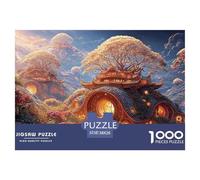 Sinoshow_24085_3D_Render_of_Hobbit_Houses_with_Trees_on_The_roo_3fa15b79-f744-41b6-a653-cf88726bc2f3_2 1000 Piezas Rompecabezas Difícil, Desafiante, Casi Imposible Rompecabezas, Juguetes Educativos Ú