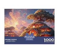 Sinoshow_24085_3D_Render_of_Hobbit_Houses_with_Trees_on_The_roo_3fa15b79-f744-41b6-a653-cf88726bc2f3_1 1000 Piezas Rompecabezas Difícil, Desafiante, Casi Imposible Rompecabezas, Juguetes Educativos Ú