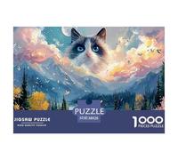 Sinoshow_24085_a_Beautiful_Cat_with_Blue_Eyes_is_in_The_Center__eda93e95-6fa2-43f5-9bf2-ebfa5914d443_2 1000 Piezas Rompecabezas Estimulante Y Educativo Juego De Rompecabezas, Juguetes Educativos Únic