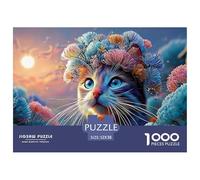 Sinoshow_24085_a_Beautiful_Cat_with_Rainbow_Fur_Colorful_Flower_216de59b-8842-43c2-a17b-2a116cf61c0d_2 1000 Piezas Jigsaw Puzzle Difícil, Desafiante, Casi Imposible Juego De Rompecabezas, Regalo De N