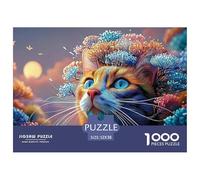 Sinoshow_24085_a_Beautiful_Cat_with_Rainbow_Fur_Colorful_Flower_216de59b-8842-43c2-a17b-2a116cf61c0d_1 1000 Piezas Jigsaw Puzzle Difícil, Desafiante, Casi Imposible Juego De Rompecabezas, Regalo De N
