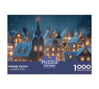 Sinoshow_24085_a_Beautiful_Christmas_Village_with_Small_Houses__ba63ae06-6df6-44a0-a6e2-6f3efbd9d2fb_3 1000 Piezas Rompecabezas Difícil, Desafiante, Casi Imposible Juego De Rompecabezas, Juguetes Edu