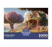 Sinoshow_24085_a_Beautiful_Country_House_with_a_Garden_a_Flower_06ae805b-04e1-464d-a310-ec6e78674d66_4 1000 Piezas Rompecabezas Difícil, Desafiante, Casi Imposible Rompecabezas, Juego Familiar Anti-E