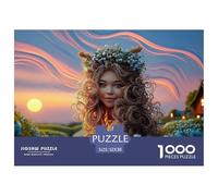 Sinoshow_24085_a_Beautiful_Girl_with_Long_Curly_Hair_Wearing_a__1622d413-2ac9-48fd-9e51-1f9a2f27f872_2 1000 Piezas Jigsaw Puzzle Difícil, Desafiante, Casi Imposible Juego De Rompecabezas, Regalo De N