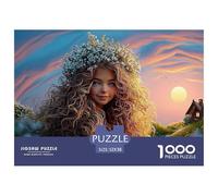 Sinoshow_24085_a_Beautiful_Girl_with_Long_Curly_Hair_Wearing_a__1622d413-2ac9-48fd-9e51-1f9a2f27f872_3 1000 Piezas Jigsaw Puzzle Difícil, Desafiante, Casi Imposible Rompecabezas, Juguetes Educativos