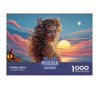 Sinoshow_24085_a_Beautiful_Girl_with_Long_Curly_Hair_Wearing_FL_748f1e8f-d0b9-4fbf-86a9-b5df6a918a86_3 1000 Piezas Jigsaw Puzzle Difícil, Desafiante, Casi Imposible Rompecabezas, Juguetes Educativos