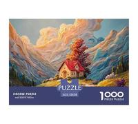 Sinoshow_24085_a_Beautiful_House_in_The_Mountains_with_Green_gr_2f179a44-1769-4973-b4eb-be44d2c04bed_2 1000 Piezas Jigsaw Puzzle Difícil, Desafiante, Casi Imposible Rompecabezas, Juguetes Educativos