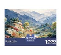 Sinoshow_24085_a_Beautiful_Landscape_Painting_of_Green_Mountain_07968174-7bd7-48f2-bd20-0c227b7b1026_1 1000 Piezas Rompecabezas Difícil, Desafiante, Casi Imposible Rompecabezas