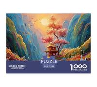 Sinoshow_24085_a_Beautiful_Landscape_Painting_of_Green_Mountain_198b91d8-d362-4b3b-a133-0dcc6ab39c31_3 1000 Piezas Rompecabezas Divertido Y Estimulante Rompecabezas, Imágenes Vi