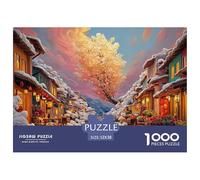 Sinoshow_24085_a_Beautiful_Street_Scene_in_The_Town_of_Snow_mou_6e4f4cf0-5825-481d-ba8a-b847b41beb26_1 1000 Piezas Jigsaw Puzzle Difícil, Desafiante, Casi Imposible Juego De Rompecabezas, Juguetes Ed