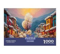 Sinoshow_24085_a_Beautiful_Street_Scene_in_The_Town_of_Snow_mou_6e4f4cf0-5825-481d-ba8a-b847b41beb26_4 1000 Piezas Jigsaw Puzzle Difícil, Desafiante, Casi Imposible Juego De Rompecabezas, Juego Famil