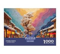 Sinoshow_24085_a_Beautiful_Street_Scene_in_The_Town_of_Snow_mou_6e4f4cf0-5825-481d-ba8a-b847b41beb26_3 1000 Piezas Jigsaw Puzzle Estimulante Y Educativo Juego De Rompecabezas, Juguetes Educativos Úni