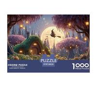 Sinoshow_24085_a_Beautiful_Witch_Flying_on_Her_Broom_Over_The_f_9d9f1a00-0343-4814-991f-c4008f268c46_3 1000 Piezas Rompecabezas Estimulante Y Educativo Juego De Rompecabezas, Im