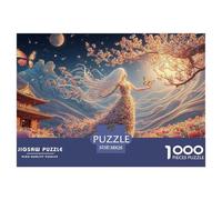 Sinoshow_24085_a_Beautiful_Woman_with_Long_White_Hair_and_a_Dre_8fbadc47-a830-4def-80f6-d40c1cceaabb_1 1000 Piezas Rompecabezas Estimulante Y Educativo Rompecabezas, Juego Familiar Anti-Estrés, Jugue