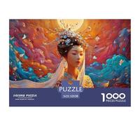 Sinoshow_24085_a_Beautiful_Young_Woman_Wearing_Red_and_Gold_emb_65130453-c432-4538-83dd-d7f7cd73b2f4_1 1000 Piezas Rompecabezas Divertido Y Estimulante Juego De Rompecabezas, Juego Familiar Anti-Estr