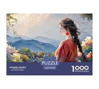 Sinoshow_24085_a_Beautiful_Young_Woman_with_Long_Dark_Hair_in_a_ac8fc03f-00d5-455b-b8b6-97e78b3ecc03_3 1000 Piezas Rompecabezas Estimulante Y Educativo Rompecabezas, Juego Familiar Anti-Estrés, Regal