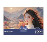 Sinoshow_24085_a_Beautiful_Young_Woman_with_Long_Hair_Exquisite_a8a00094-1d8e-48f3-8935-46d438d7a5b7_1 1000 Piezas Rompecabezas Estimulante Y Educativo Juego De Rompecabezas, Im