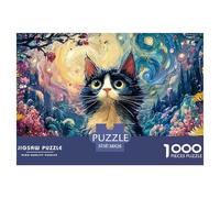 Sinoshow_24085_a_Black_and_White_Cat_Surrounded_by_Flowers_with_8fa1b017-b317-4e22-b1ae-b484e3aab25d_2 1000 Piezas Rompecabezas Estimulante Y Educativo Rompecabezas, Juguetes Educativos Únicos Y Esti