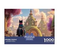 Sinoshow_24085_a_Black_Cat_Dressed_in_Red_and_Blue_Riding_on_TH_cf93bb57-e02c-4499-8608-7b3328f8deab_3 1000 Piezas Rompecabezas Estimulante Y Educativo Juego De Rompecabezas, Juguetes Educativos Únic
