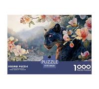 Sinoshow_24085_a_Black_Leopard_with_Pink_Eyes_Sitting_in_The_sn_079b2297-2cc5-425c-9b60-4a62c2742e51_3 1000 Piezas Rompecabezas Difícil, Desafiante, Casi Imposible Rompecabezas