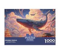 Sinoshow_24085_a_Blue_Whale_Floating_Over_The_City_with_Other_w_37fa08b1-9732-4dff-bd19-0909f95e0f9e_1 1000 Piezas Rompecabezas Difícil, Desafiante, Casi Imposible Rompecabezas, Juguetes Educativos Ú