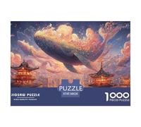 Sinoshow_24085_a_Blue_Whale_Floating_Over_The_City_with_Other_w_37fa08b1-9732-4dff-bd19-0909f95e0f9e_2 1000 Piezas Rompecabezas Difícil, Desafiante, Casi Imposible Juego De Rompecabezas, Juego Famili