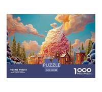 Sinoshow_24085_a_Blueberry-Inspired_Fantasy_Cityscape_with_buil_b7b0b32e-c328-4e4a-acde-7510561e10f1_4 1000 Piezas Jigsaw Puzzle Difícil, Desafiante, Casi Imposible Rompecabezas, Co