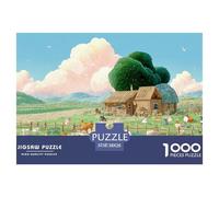 Sinoshow_24085_a_Cartoon-Style_Drawing_of_Animals_Living_on_an__50676713-f1bf-466f-917a-350c5a578376_2 1000 Piezas Rompecabezas Difícil, Desafiante, Casi Imposible Juego De Rompecabezas, Juego Famili