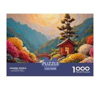 Sinoshow_24085_a_Chinese_Red_House_Green_Grass_and_Flowers_in_t_a819a4d0-f64d-4cd2-8b23-672c7d4fa24c_2 1000 Piezas Jigsaw Puzzle Difícil, Desafiante, Casi Imposible Rompecabezas, Juego Familiar Anti-