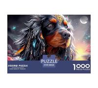 Sinoshow_24085_a_Cocker_Spaniel_Dog_with_Long_Black_and_Brown_f_ef40fa62-371f-403a-8627-854d92d0eaaa_4 (1) 1000 Piezas Rompecabezas Difícil, Desafiante, Casi Imposible Juego De Rompecabezas, Juguetes