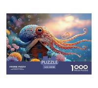 Sinoshow_24085_a_Colorful_Cute_Octopus_in_The_Ocean_Surrounded__9a33833f-7a17-4679-9ae3-76fd041fc4dc_2 1000 Piezas Jigsaw Puzzle Estimulante Y Educativo Juego De Rompecabezas, Juguetes Educativos Úni