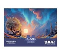 Sinoshow_24085_a_Colorful_Forest_with_a_River_a_Full_Moon_and_v_c0274d81-0631-4375-b1a3-7f48292d63e9_1 1000 Piezas Rompecabezas Divertido Y Estimulante Juego De Rompecabezas, Juego Familiar Anti-Estr