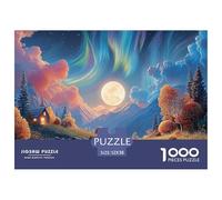 Sinoshow_24085_a_Colorful_Forest_with_a_River_a_Full_Moon_and_v_c0274d81-0631-4375-b1a3-7f48292d63e9_2 1000 Piezas Jigsaw Puzzle Difícil, Desafiante, Casi Imposible Juego De Rompecabezas, Juego Famil
