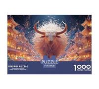 Sinoshow_24085_a_Colorful_Giant_Monster_Shaped_Like_an_ox_with__0471933c-74e0-4fd7-97bc-262000bc4c06_3 1000 Piezas Rompecabezas Difícil, Desafiante, Casi Imposible Juego De Rompecabezas, Juguetes Edu