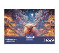 Sinoshow_24085_a_Colorful_Giant_Monster_Shaped_Like_an_ox_with__0471933c-74e0-4fd7-97bc-262000bc4c06_4 1000 Piezas Rompecabezas Difícil, Desafiante, Casi Imposible Juego De Rompecabezas, Juego Famili