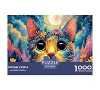 Sinoshow_24085_a_Colorful_Patchwork_Cat_with_Big_Eyes_and_an_ar_0847d819-38c6-45ea-a859-9d62826488d7_4 1000 Piezas Rompecabezas Difícil, Desafiante, Casi Imposible Juego De Rompecabezas, Juguetes Edu