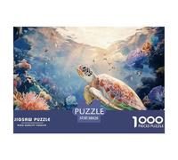 Sinoshow_24085_a_Colorful_Sea_Turtle_Swimming_in_The_Deep_Ocean_a670cb30-225f-4564-9b93-3f756dcf4de7_4 1000 Piezas Rompecabezas Difícil, Desafiante, Casi Imposible Rompecabezas, Juego Familiar Anti-E