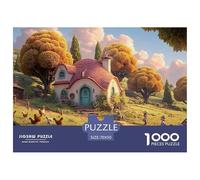 Sinoshow_24085_a_Cozy_Cottage_with_White_Walls_and_a_Red_Roof_s_47cb4564-d010-4990-a857-99b516fdfc86_4 1000 Piezas Rompecabezas Difícil, Desafiante, Casi Imposible Rompecabezas