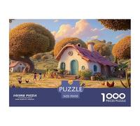 Sinoshow_24085_a_Cozy_Cottage_with_White_Walls_and_a_Red_Roof_s_47cb4564-d010-4990-a857-99b516fdfc86_3 1000 Piezas Rompecabezas Difícil, Desafiante, Casi Imposible Juego De Rompecabezas, Juego Famili