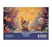 Sinoshow_24085_a_Cute_American_Shorthair_Cat_Surrounded_by_Colo_b6f6094a-32b8-4047-a6b4-5639023849f3_2 1000 Piezas Rompecabezas Divertido Y Estimulante Rompecabezas, Juego Familiar Anti-Estrés, Regal