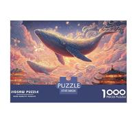 Sinoshow_24085_a_Cute_Blue_Whale_Flies_Over_The_City_with_Sever_9a8ba13e-4c72-4ad1-a291-c94ba3fd487f_3 1000 Piezas Rompecabezas Difícil, Desafiante, Casi Imposible Rompecabezas, Juguetes Educativos Ú
