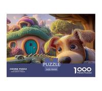 Sinoshow_24085_a_Cute_Brown_and_White_Puppy_with_Big_Expressive_8501b5b7-1fd7-4411-81d6-cdc03e236378_2 1000 Piezas Rompecabezas Difícil, Desafiante, Casi Imposible Rompecabezas, Juego Familiar Anti-E