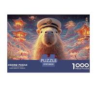 Sinoshow_24085_a_Cute_Capybara_with_Big_Eyes_Wearing_an_Asian-s_da25a904-c8e1-4012-89d6-98479000142f_3 1000 Piezas Rompecabezas Estimulante Y Educativo Juego De Rompecabezas, Juego Familiar Anti-Estr