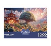 Sinoshow_24085_a_Cute_Fantasy_World_with_Hobbit-Like_Huts_a_lar_cc04eec0-a4ea-41c1-b885-8117ca49021d_3 1000 Piezas Rompecabezas Estimulante Y Educativo Rompecabezas, Juego Familiar Anti-Estrés, Regal